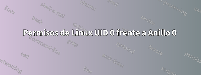 Permisos de Linux UID 0 frente a Anillo 0