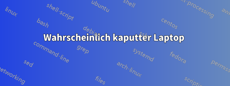 Wahrscheinlich kaputter Laptop