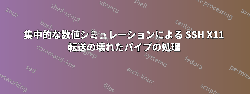 集中的な数値シミュレーションによる SSH X11 転送の壊れたパイプの処理