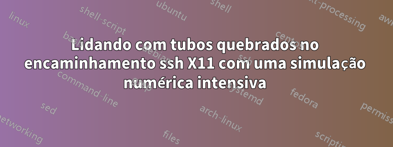 Lidando com tubos quebrados no encaminhamento ssh X11 com uma simulação numérica intensiva