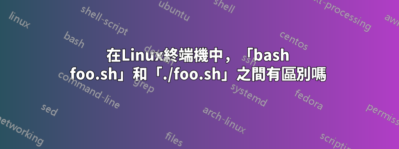 在Linux終端機中，「bash foo.sh」和「./foo.sh」之間有區別嗎