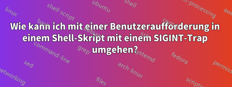 Wie kann ich mit einer Benutzeraufforderung in einem Shell-Skript mit einem SIGINT-Trap umgehen?