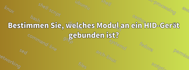 Bestimmen Sie, welches Modul an ein HID-Gerät gebunden ist?