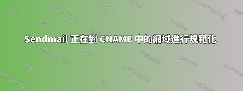 Sendmail 正在對 CNAME 中的網域進行規範化