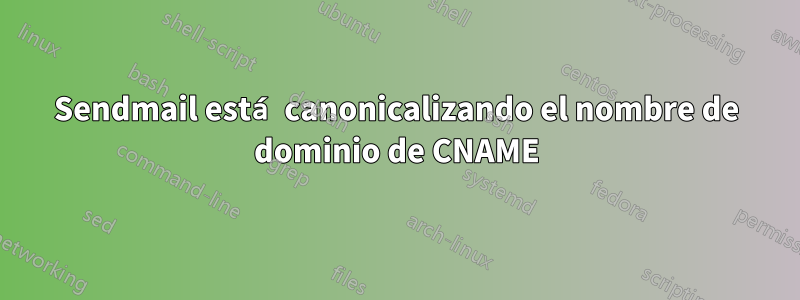 Sendmail está canonicalizando el nombre de dominio de CNAME