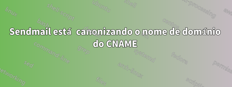 Sendmail está canonizando o nome de domínio do CNAME