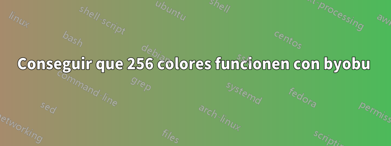 Conseguir que 256 colores funcionen con byobu