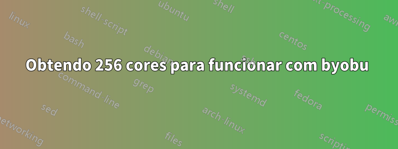 Obtendo 256 cores para funcionar com byobu