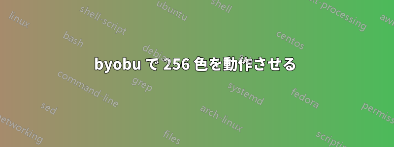 byobu で 256 色を動作させる