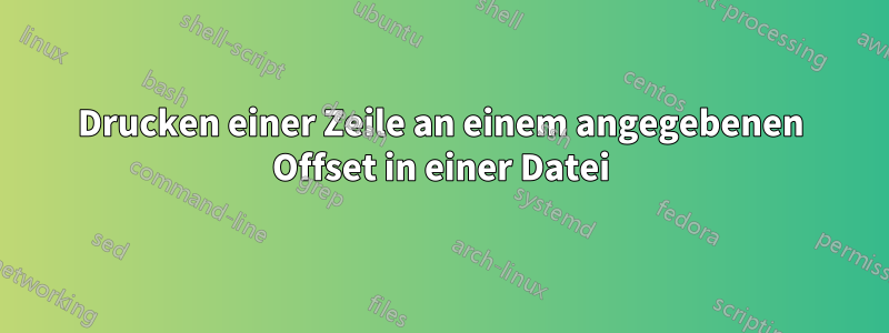 Drucken einer Zeile an einem angegebenen Offset in einer Datei