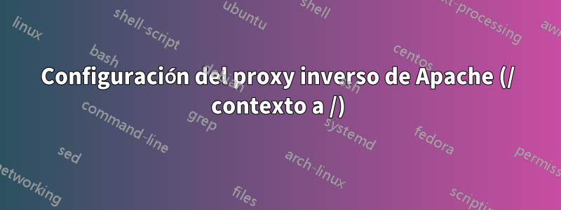 Configuración del proxy inverso de Apache (/ contexto a /)
