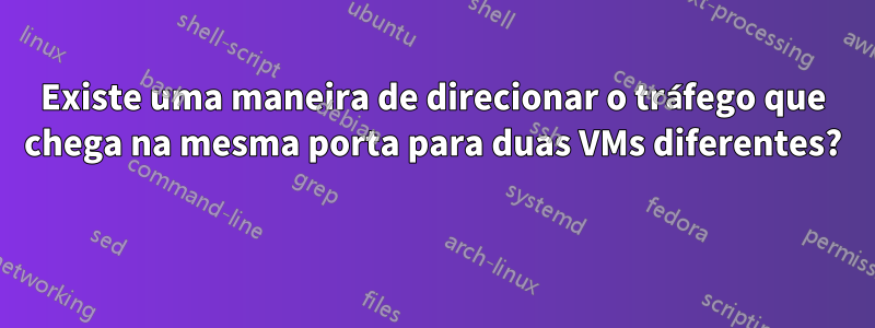 Existe uma maneira de direcionar o tráfego que chega na mesma porta para duas VMs diferentes? 