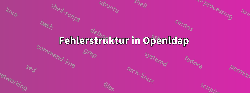 Fehlerstruktur in Openldap
