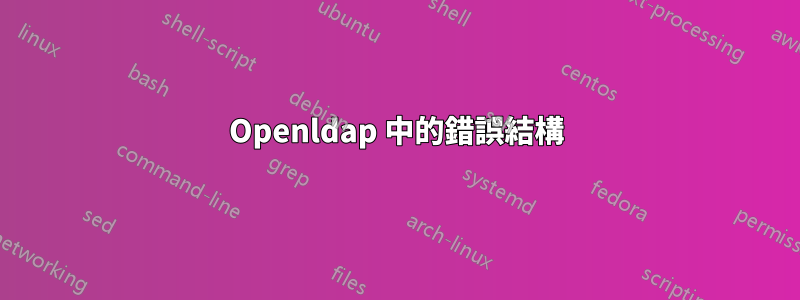 Openldap 中的錯誤結構