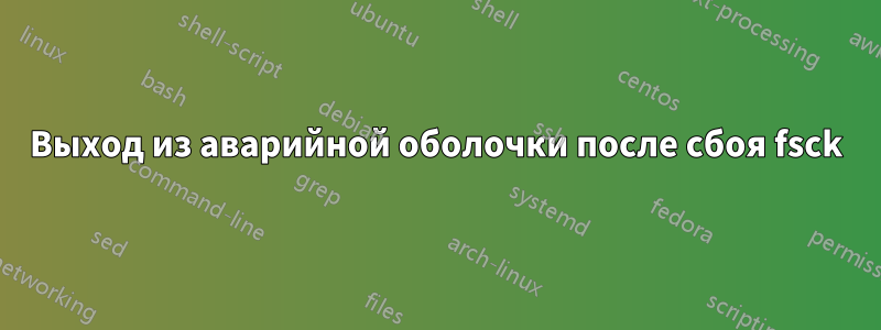 Выход из аварийной оболочки после сбоя fsck