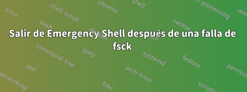 Salir de Emergency Shell después de una falla de fsck