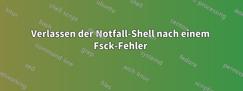 Verlassen der Notfall-Shell nach einem Fsck-Fehler