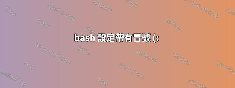 bash 設定帶有冒號 (:) 和破折號 (-) 的變數(如 lftp 使用的)