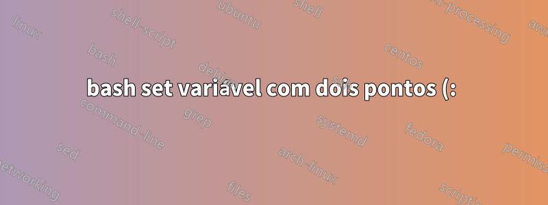 bash set variável com dois pontos (:) e traço (-) (como usado pelo lftp)