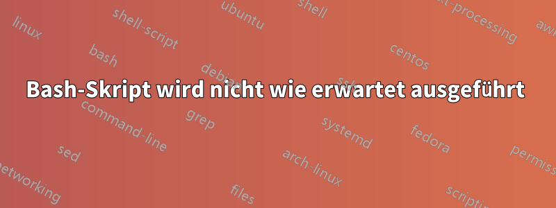 Bash-Skript wird nicht wie erwartet ausgeführt