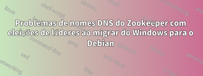 Problemas de nomes DNS do Zookeeper com eleições de líderes ao migrar do Windows para o Debian