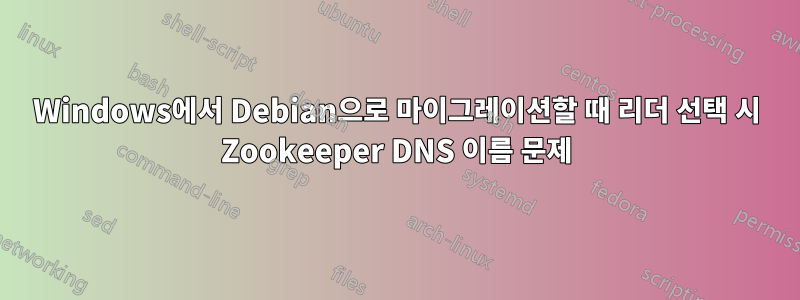 Windows에서 Debian으로 마이그레이션할 때 리더 선택 시 Zookeeper DNS 이름 문제