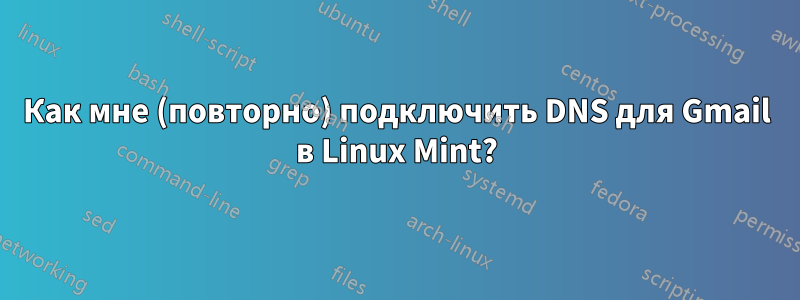 Как мне (повторно) подключить DNS для Gmail в Linux Mint?