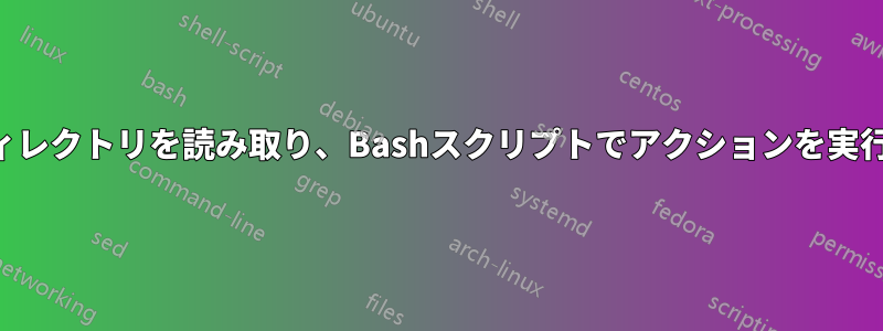 各ディレクトリを読み取り、Bashスクリプトでアクションを実行する