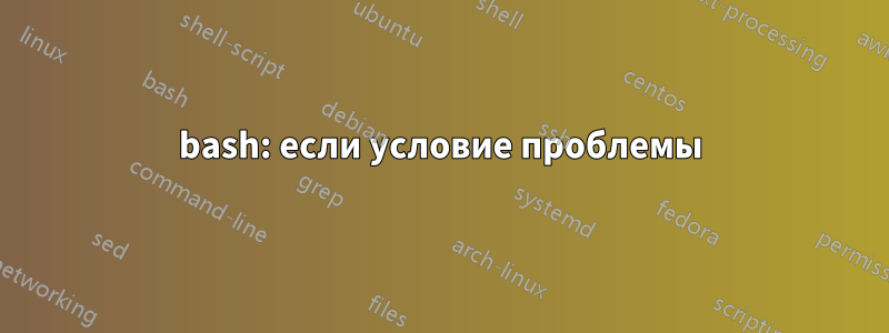 bash: если условие проблемы