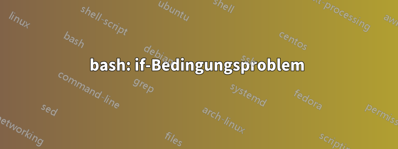 bash: if-Bedingungsproblem