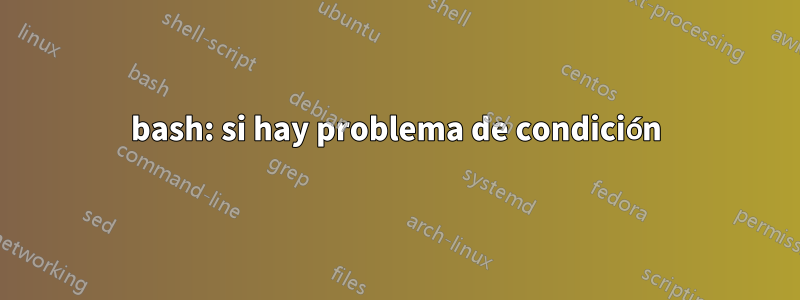 bash: si hay problema de condición