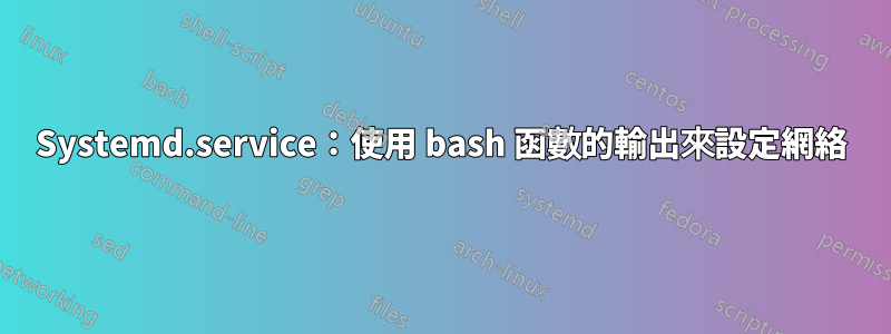 Systemd.service：使用 bash 函數的輸出來設定網絡