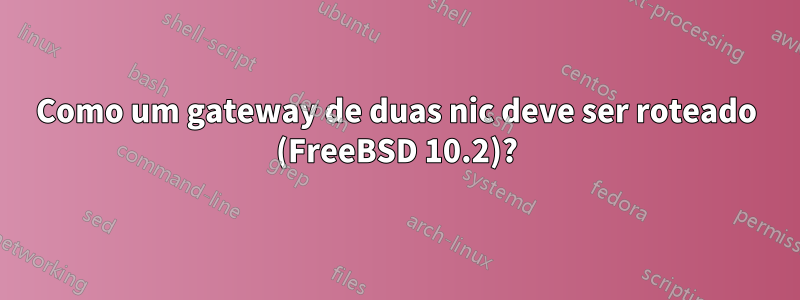 Como um gateway de duas nic deve ser roteado (FreeBSD 10.2)?