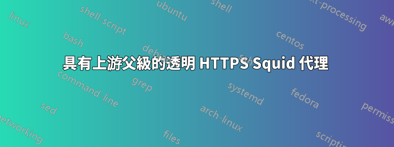 具有上游父級的透明 HTTPS Squid 代理