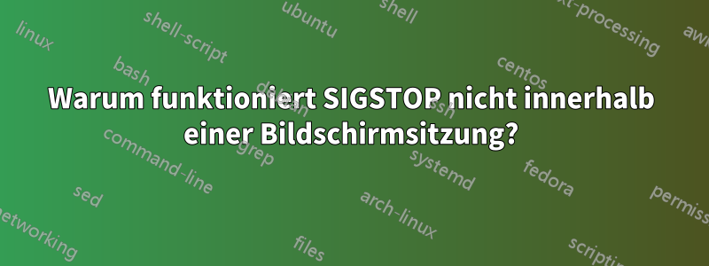 Warum funktioniert SIGSTOP nicht innerhalb einer Bildschirmsitzung?