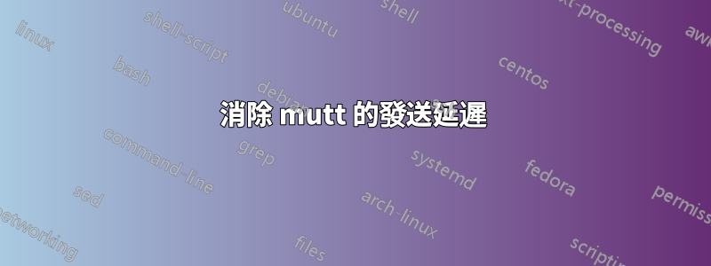 消除 mutt 的發送延遲