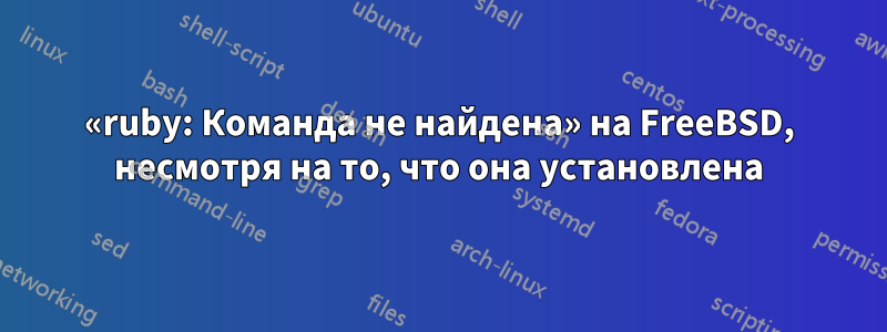 «ruby: Команда не найдена» на FreeBSD, несмотря на то, что она установлена