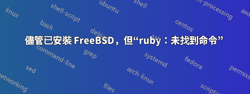 儘管已安裝 FreeBSD，但“ruby：未找到命令”