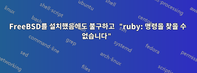 FreeBSD를 설치했음에도 불구하고 "ruby: 명령을 찾을 수 없습니다"