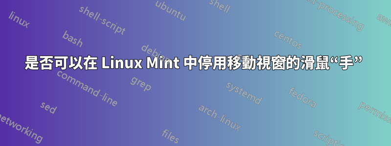 是否可以在 Linux Mint 中停用移動視窗的滑鼠“手”