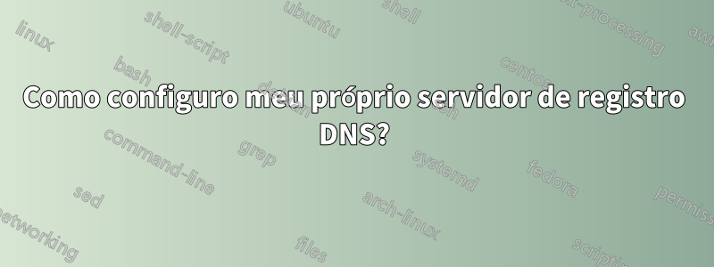 Como configuro meu próprio servidor de registro DNS?