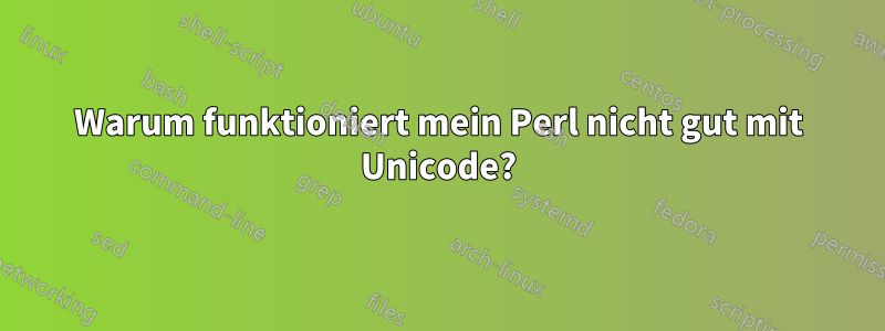 Warum funktioniert mein Perl nicht gut mit Unicode?