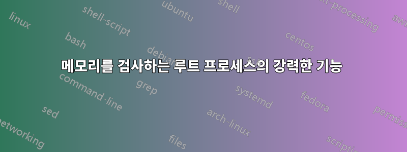 메모리를 검사하는 루트 프로세스의 강력한 기능