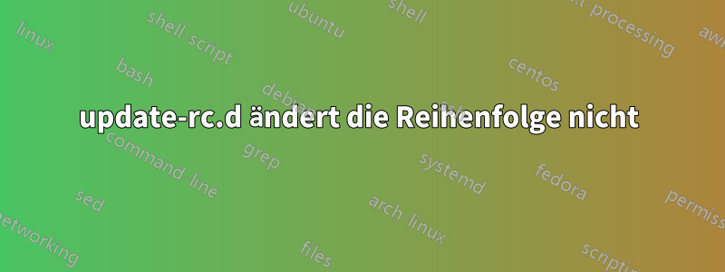 update-rc.d ändert die Reihenfolge nicht