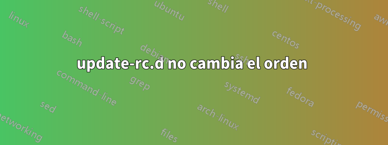 update-rc.d no cambia el orden