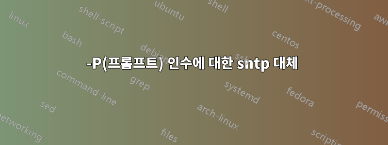 -P(프롬프트) 인수에 대한 sntp 대체