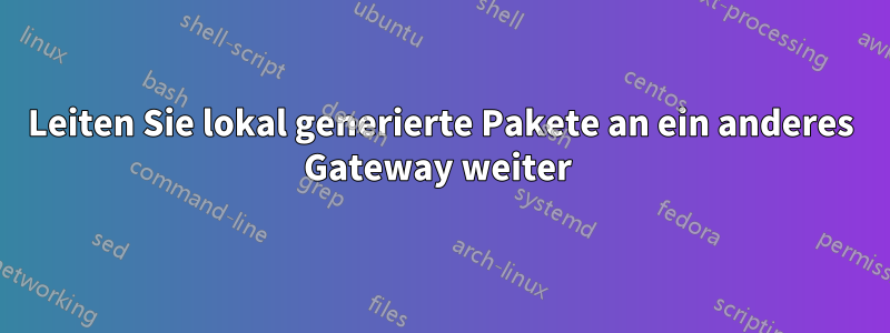 Leiten Sie lokal generierte Pakete an ein anderes Gateway weiter 