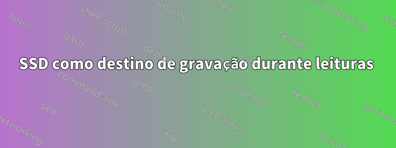 SSD como destino de gravação durante leituras