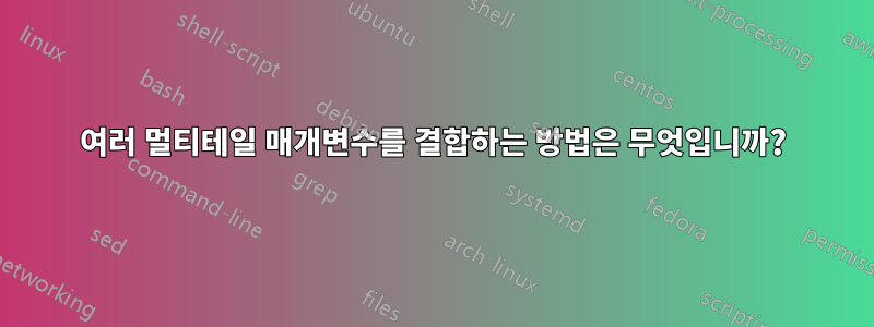 여러 멀티테일 매개변수를 결합하는 방법은 무엇입니까?