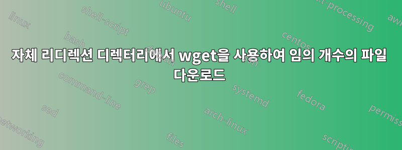 자체 리디렉션 디렉터리에서 wget을 사용하여 임의 개수의 파일 다운로드